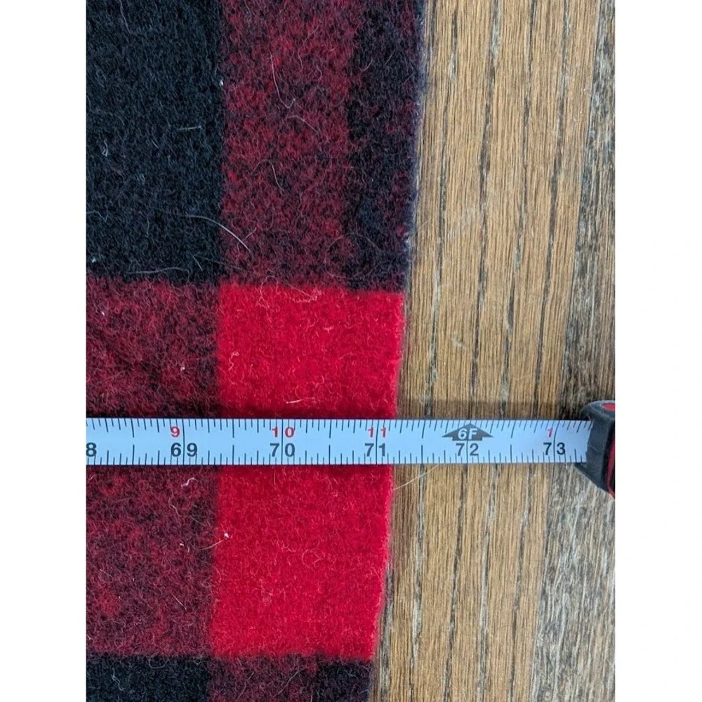 Woolrich Buffalo Plaid Wool Throw Blanket 72x57 Checkered Cabin Farmhouse Picnic